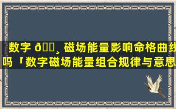 数字 🕸 磁场能量影响命格曲线吗「数字磁场能量组合规律与意思」